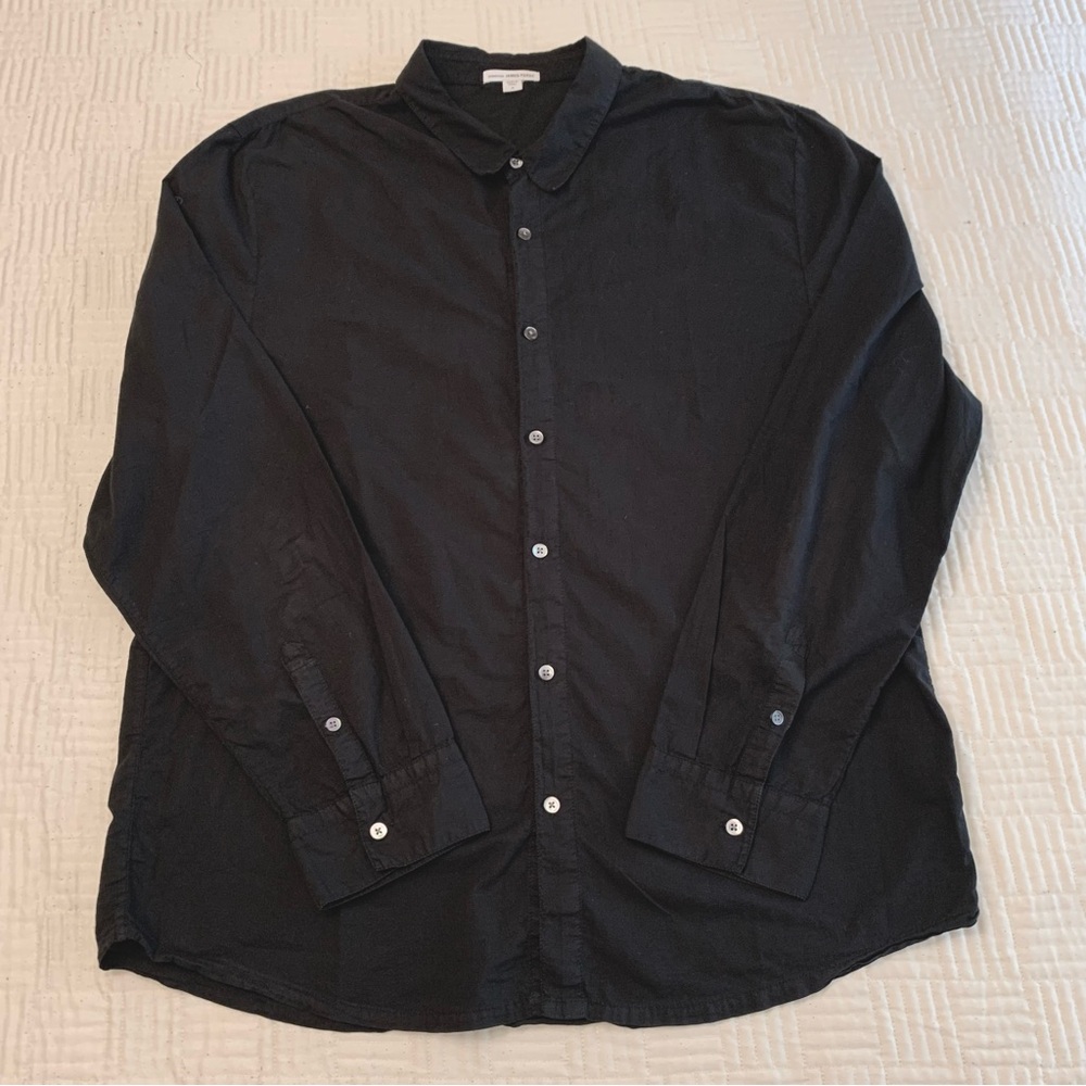 James Perse Black Button-Up Shirt Size 4